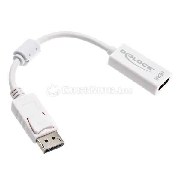 Adapter DELOCK DisplayPort St.>HDMI-Bu. 0,12m Ferrit [wh]