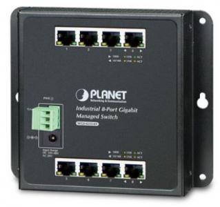 PLANET WGS-4215-8T 8x10/100/1000  -40...+75C Managed Industrial Switch, Flat