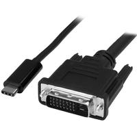 StarTech.com 3.3 ft / 1 m USB-C to DVI Cable - USB Type-C Video Adapter Cable - 1920 x 1200 - Black (CDP2DVIMM1MB) USB / DVI kabel 1m