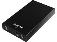 Ulkoinen kiintolevykotelo, USB 3.0, 3,5" HDD, USB-A, musta