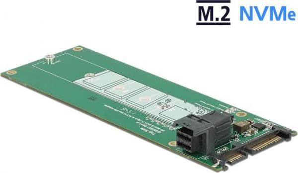 Delock Converter SATA 22 pin / SFF-8643 NVMe > 1 x M.2 NGFF Key M
