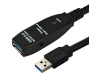 MicroConnect Active USB 3.2 Gen 1 USB-A 10m aktiivinen jatkokaapeli, uros-naaras, Extension Cable, 10m