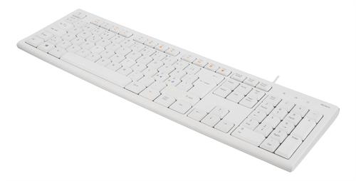 DELTACO näppäimistö, pohjoismainen näppäinasettelu, USB, 1,1 m kaapeli, valkoinen