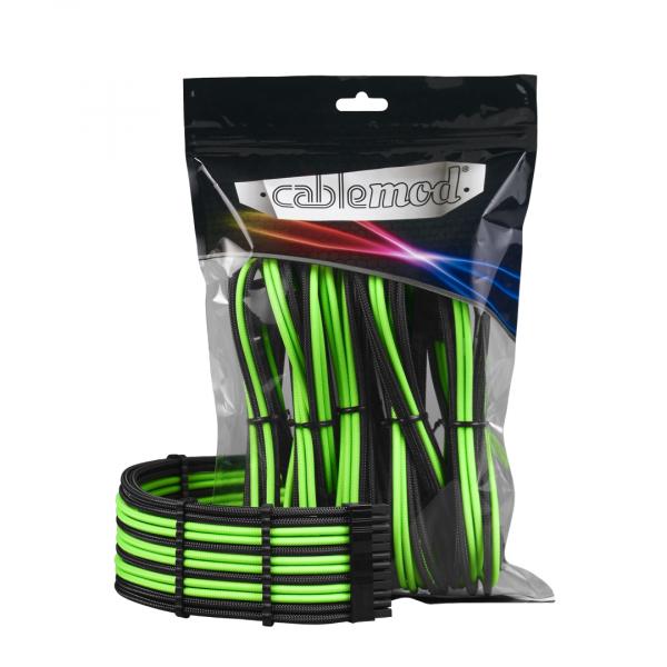 CableMod PRO ModMesh Cable Extension Kit - BLACK / LIGHT GREEN
