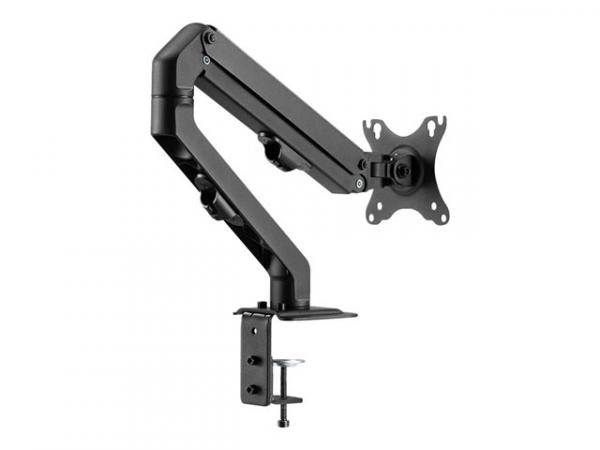 NEWSTAR Monitor DeskMount Gasspring up to 27inch 7kg Grommet/Clamp Full motion VESA75/100 black Mount