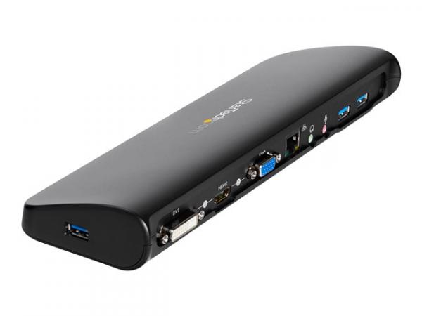 STARTECH.COM USB 3.0 Docking Station - Dual Monitor HDMI / DVI / VGA - Ethernet - Audio - Universal Docking Station - USB 3.0 Dock