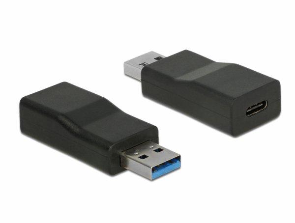DeLOCK USB-muunnin, USB-C - USB-A, 3.1 Gen 2, musta