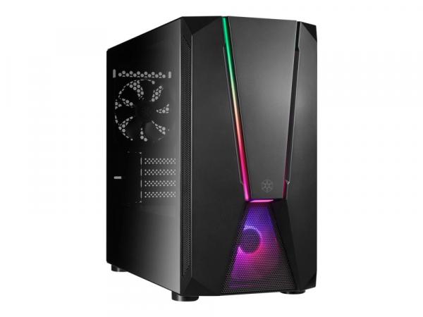 SilverStone Fara V1M Pro Micro-ATX , ARGB, Tempered Glass - musta