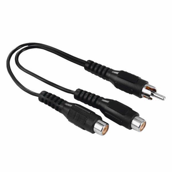 HAMA Adapter Audio Subwoofer RCA Plug to 2x RCA Sockets