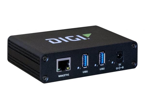 Digi AnywhereUSB 2 Plus, USB over IP Remote USB 3.1 Hub with 2x type A USB
