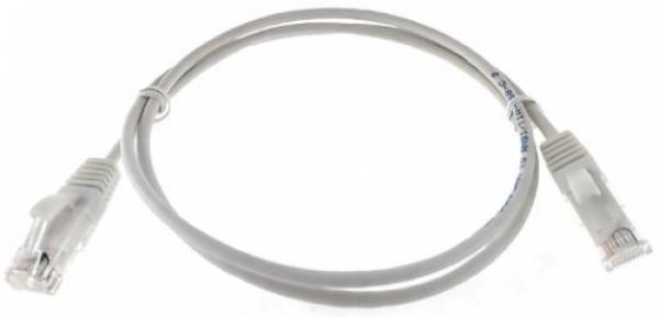 CAT6A U/UTP Thin RJ45 1m WHITE Patch Cable Latch Protection 30AWG, LSZH