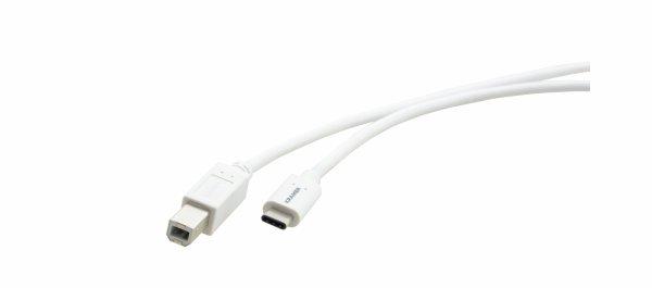 Kramer Electronics C-USB/CB-6, 1,8 m, USB C, USB B, USB 2.0, 480 Mbit/s, Valkoinen