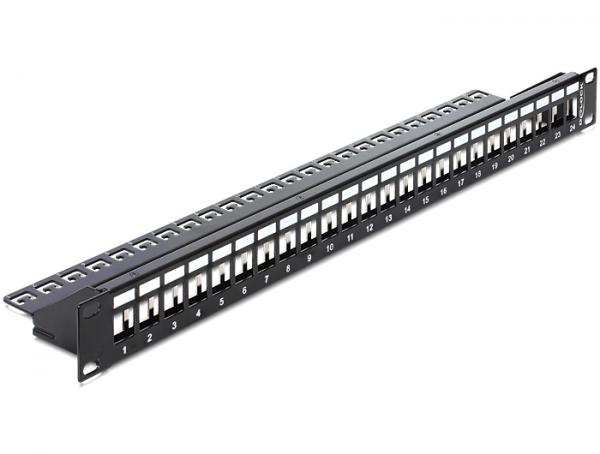 DeLOCK 19" Keystone Patch Panel Patch-panel 24-port, 1U