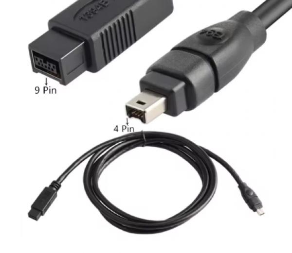 4-pin - 9-pin FireWire Cable 1.8m IEEE 1394b Male 800 Camcorder i.Link