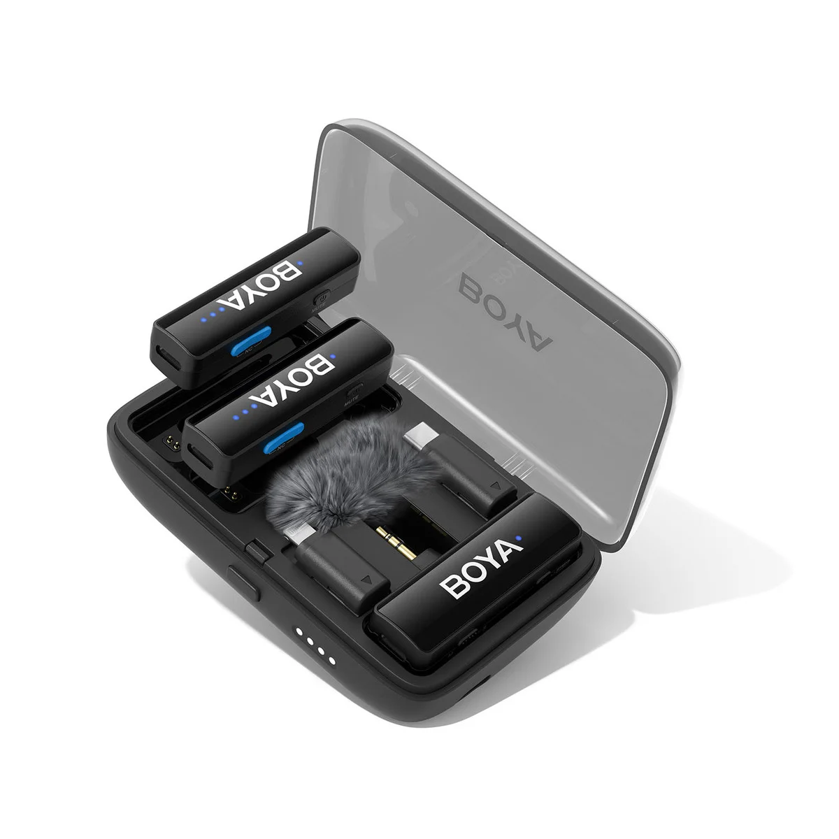 BOYA Microphone Wireless x2 System BOYALINK V2.0 3.5mm, Lightning & USB-C