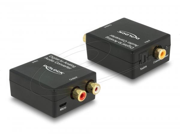 Delock Audio Converter Digital TOSLINK / Coaxcial to Analogue RCA