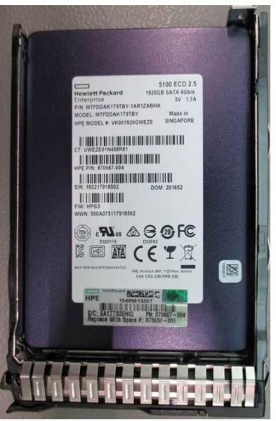 HPE SSD 1.92TB 2.5" SFF SATA RI DS SC Smart Carrier / sis. levykelkka