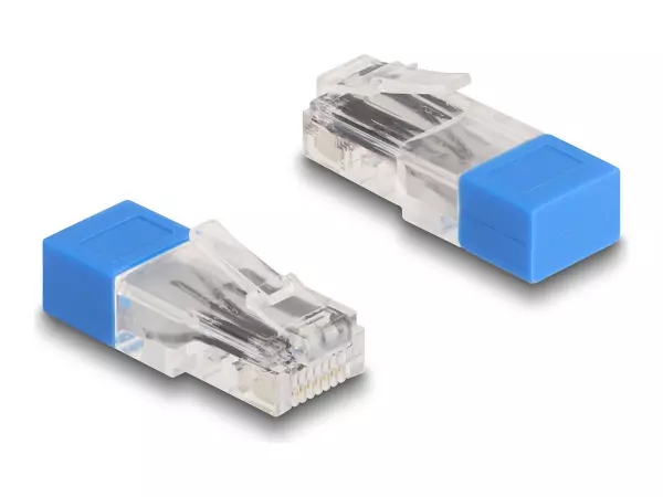 DeLOCK RJ45-liitin 120 ohmin päätevastuksella, sininen