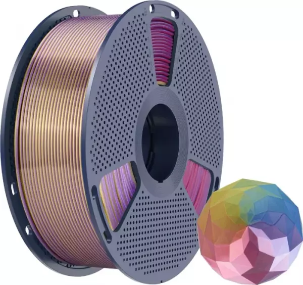 Sunlu PLA+ Silk Forth-Color Filament (blue-purple-red-gold)