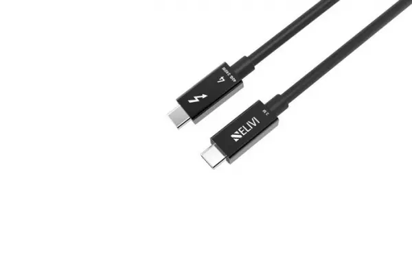Elivi Thunderbolt 4 Cable 3 m USB-C, 240W, 40Gbps, Black